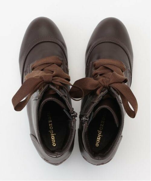 mezzo piano junior / メゾピアノジュニア ブーツ（ショート丈） | サテンリボンレースアップショートブーツ | 詳細9