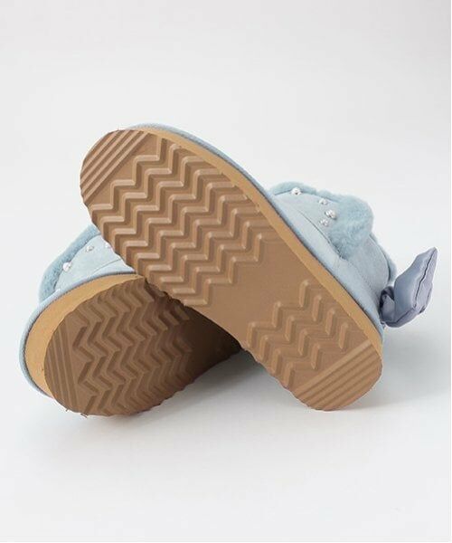 mezzo piano junior / メゾピアノジュニア ブーツ（ショート丈） | パール×りぼんムートン風ブーツ | 詳細9