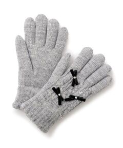 mezzo piano junior / メゾピアノジュニア 手袋 | 裏シャギーリボン手袋