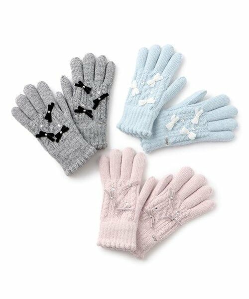 mezzo piano junior / メゾピアノジュニア 手袋 | 裏シャギーリボン手袋 | 詳細6