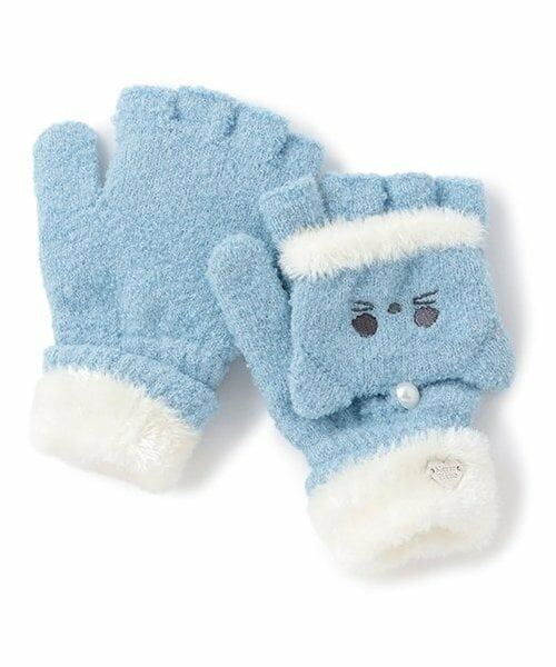mezzo piano junior / メゾピアノジュニア 手袋 | ぱんだねこわんこマシュマロ手袋（サックス）