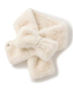 mezzo piano junior / メゾピアノジュニア マフラー・ショール・スヌード・ストール | フェイクファーリボンマフラー