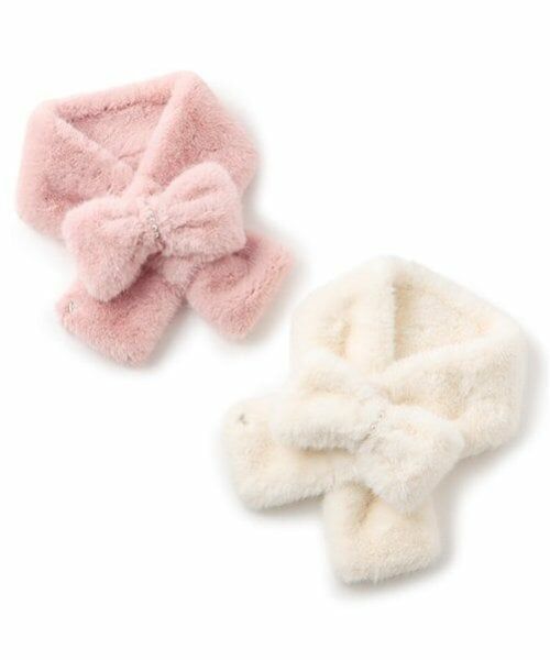 mezzo piano junior / メゾピアノジュニア マフラー・ショール・スヌード・ストール | フェイクファーリボンマフラー | 詳細5