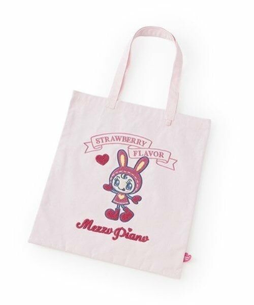 mezzo piano junior / メゾピアノジュニア トートバッグ | ベリエちゃん サガラ刺しゅうトートバッグ（ピンク）