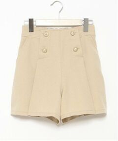 mezzo piano junior / メゾピアノジュニア ショート・ハーフ・半端丈パンツ | パールボタンショートパンツ