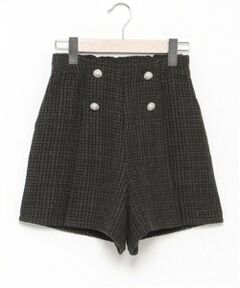 mezzo piano junior / メゾピアノジュニア ショート・ハーフ・半端丈パンツ | パールボタンショートパンツ