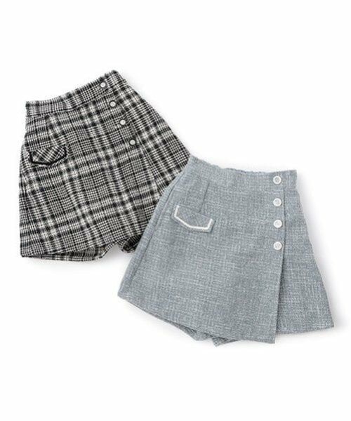 mezzo piano junior / メゾピアノジュニア ショート・ハーフ・半端丈パンツ | ツイード素材ラップショートパンツ | 詳細10