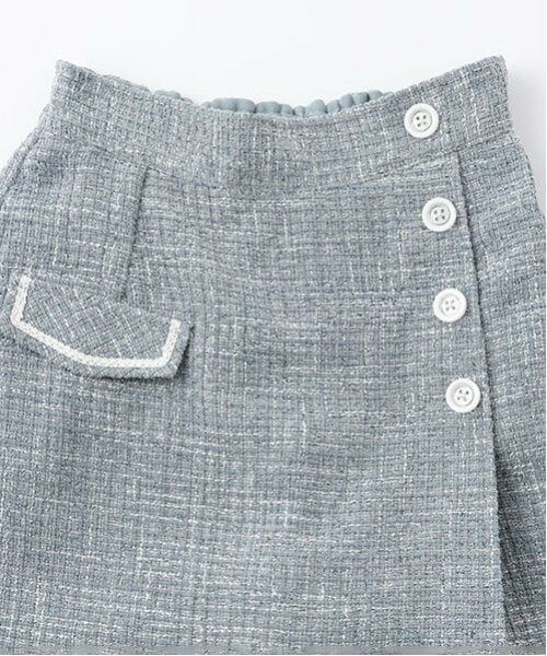 mezzo piano junior / メゾピアノジュニア ショート・ハーフ・半端丈パンツ | ツイード素材ラップショートパンツ | 詳細2