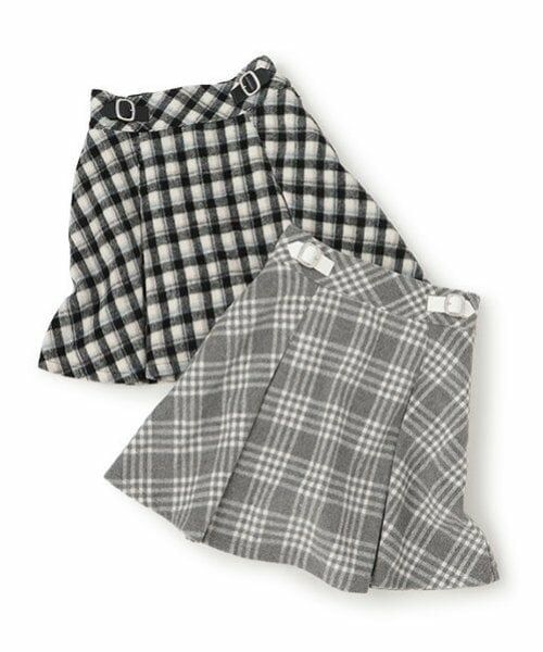 mezzo piano junior / メゾピアノジュニア ショート・ハーフ・半端丈パンツ | ウエストベルトシャギーチェックスカパン（暖かインナーパンツ） | 詳細11