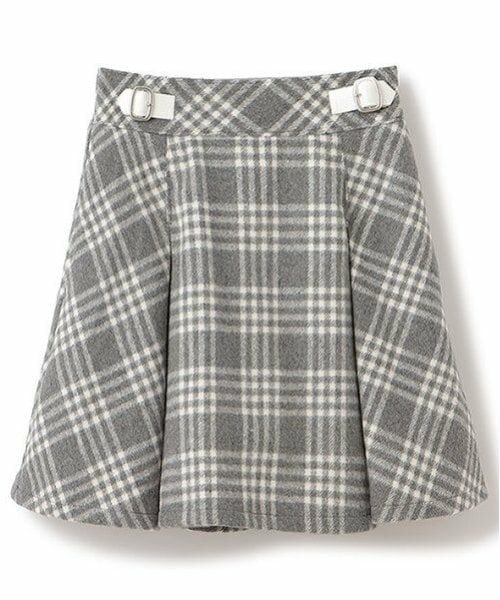 mezzo piano junior / メゾピアノジュニア ショート・ハーフ・半端丈パンツ | ウエストベルトシャギーチェックスカパン（暖かインナーパンツ） | 詳細12