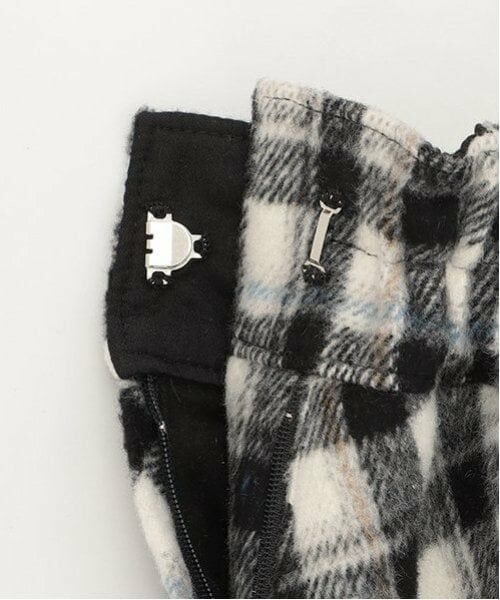 mezzo piano junior / メゾピアノジュニア ショート・ハーフ・半端丈パンツ | ウエストベルトシャギーチェックスカパン（暖かインナーパンツ） | 詳細5