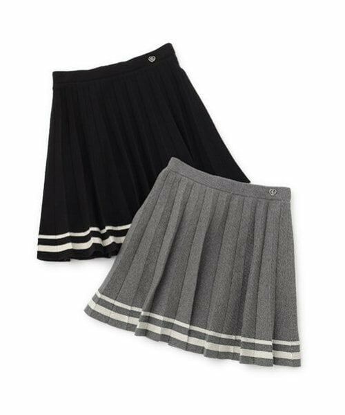 mezzo piano junior / メゾピアノジュニア ミニ・ひざ丈スカート | 裾ラインニットプリーツスカート | 詳細7