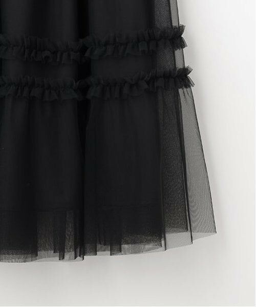 mezzo piano junior / メゾピアノジュニア ミニ・ひざ丈スカート | リボンベルトフリルチュールスカート | 詳細5