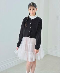 mezzo piano junior / メゾピアノジュニア ミニ・ひざ丈スカート | ふんわりフリルチュールスカート