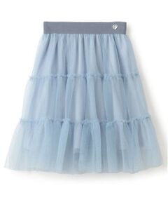 mezzo piano junior / メゾピアノジュニア ミニ・ひざ丈スカート | ふんわりフリルチュールスカート