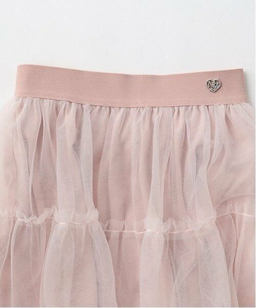 mezzo piano junior / メゾピアノジュニア ミニ・ひざ丈スカート | ふんわりフリルチュールスカート | 詳細5