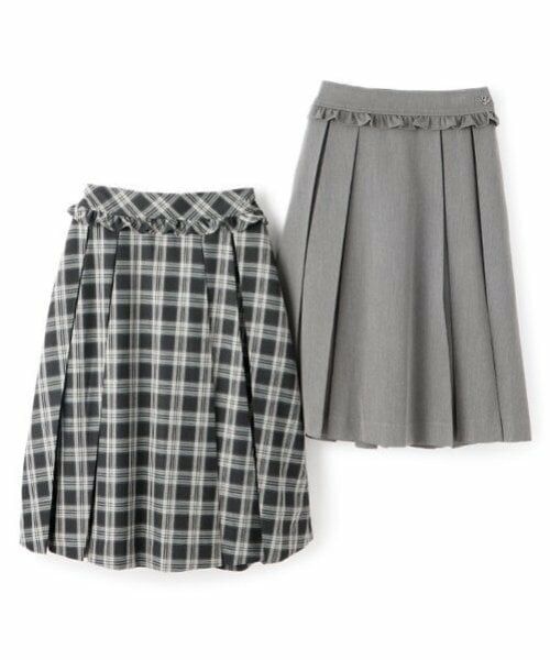 mezzo piano junior / メゾピアノジュニア ミニ・ひざ丈スカート | ウエストフリルミディ丈プリーツスカート | 詳細9