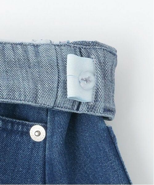 mezzo piano junior / メゾピアノジュニア ミニ・ひざ丈スカート | パール×ラインストーン　デニムミディスカート | 詳細4