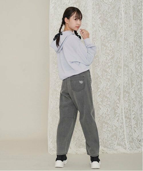 mezzo piano junior / メゾピアノジュニア その他パンツ | ウエスト細見えバレルレッグデニムパンツ | 詳細7