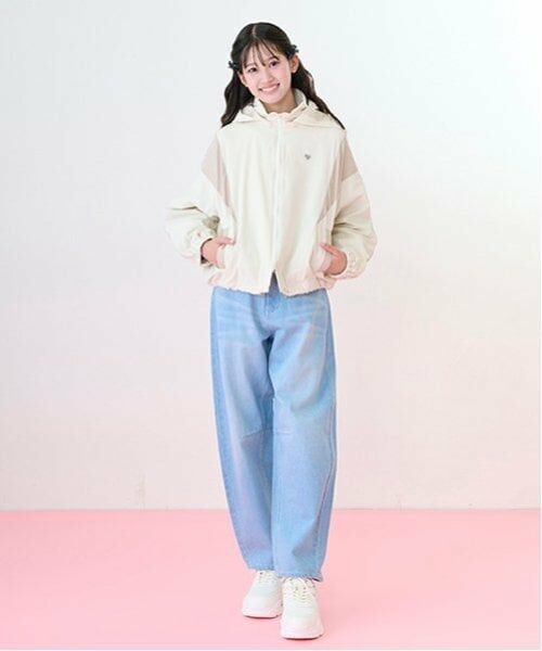 mezzo piano junior / メゾピアノジュニア その他パンツ | ウエスト細見えバレルレッグデニムパンツ | 詳細8