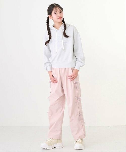 mezzo piano junior / メゾピアノジュニア その他パンツ | サイドリボン内側あったかパラシュートパンツ | 詳細3