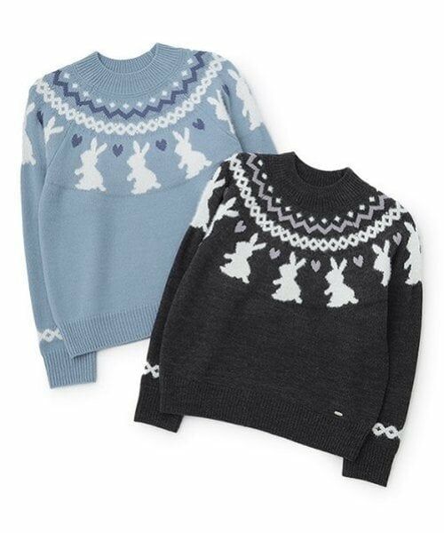 mezzo piano junior / メゾピアノジュニア ニット・セーター | ノルディックうさぎニット | 詳細6