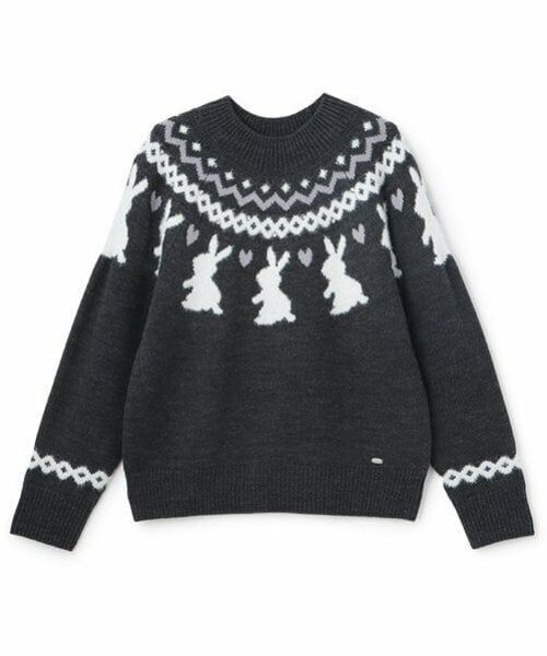 mezzo piano junior / メゾピアノジュニア ニット・セーター | ノルディックうさぎニット | 詳細7