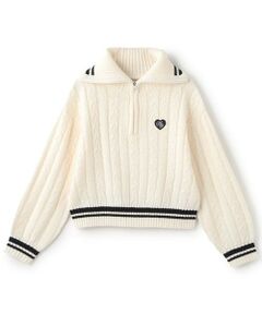 mezzo piano junior / メゾピアノジュニア ニット・セーター | ハーフジップセーラーニット