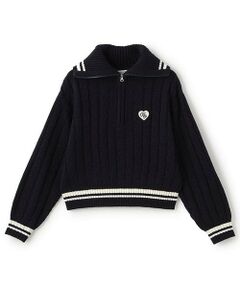 mezzo piano junior / メゾピアノジュニア ニット・セーター | ハーフジップセーラーニット