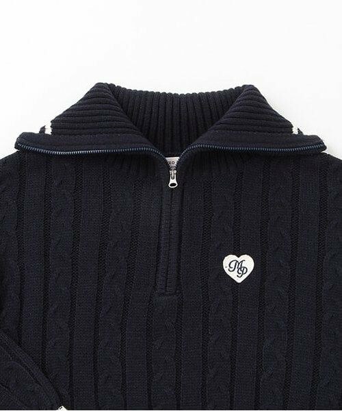 mezzo piano junior / メゾピアノジュニア ニット・セーター | ハーフジップセーラーニット | 詳細2