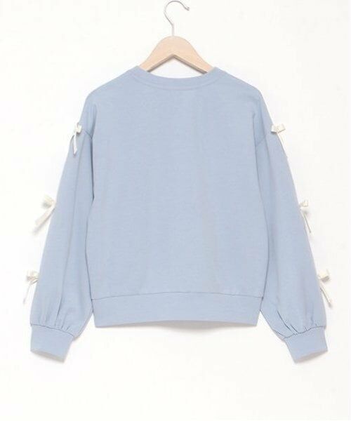 mezzo piano junior / メゾピアノジュニア Tシャツ | タックスリーブリボン長袖Tシャツ | 詳細1