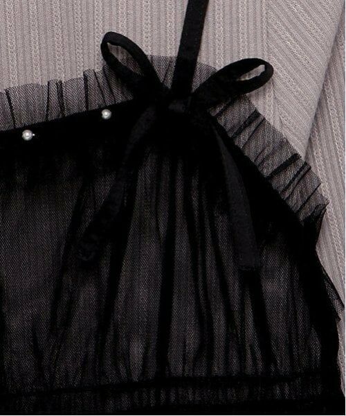 mezzo piano junior / メゾピアノジュニア Tシャツ | チュールビスチェ＆テレコ長袖Tシャツセット | 詳細4