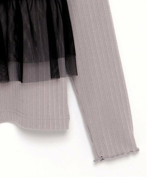 mezzo piano junior / メゾピアノジュニア Tシャツ | チュールビスチェ＆テレコ長袖Tシャツセット | 詳細9