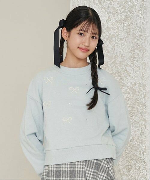 mezzo piano junior / メゾピアノジュニア スウェット | メニーパールリボントレーナー | 詳細2