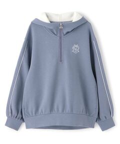 mezzo piano junior / メゾピアノジュニア パーカー | ハーフジップスフレタッチパーカ