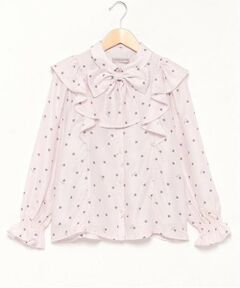 mezzo piano junior / メゾピアノジュニア シャツ・ブラウス | ボウタイ付きハート柄フリルブラウス