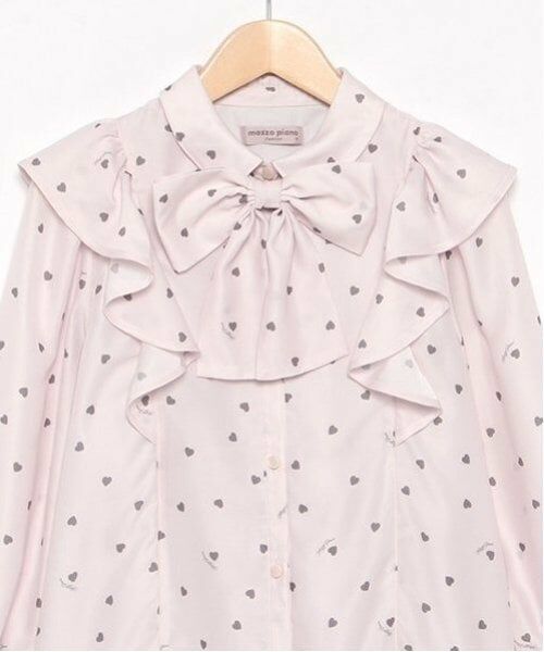 mezzo piano junior / メゾピアノジュニア シャツ・ブラウス | ボウタイ付きハート柄フリルブラウス | 詳細2