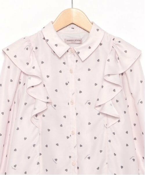 mezzo piano junior / メゾピアノジュニア シャツ・ブラウス | ボウタイ付きハート柄フリルブラウス | 詳細4