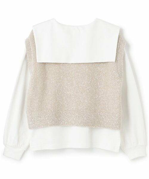 mezzo piano junior / メゾピアノジュニア Tシャツ | シャギーベスト＆セーラー長袖Tシャツセット | 詳細10