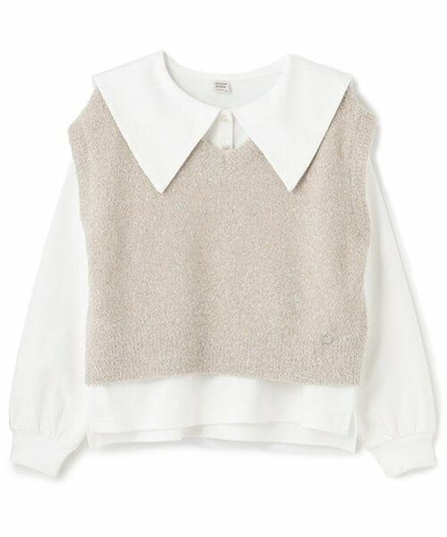 mezzo piano junior / メゾピアノジュニア Tシャツ | シャギーベスト＆セーラー長袖Tシャツセット | 詳細9