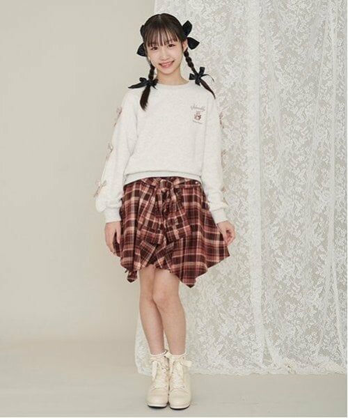 mezzo piano junior / メゾピアノジュニア スウェット | タックスリーブリボントレーナー | 詳細16