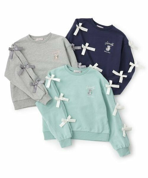 mezzo piano junior / メゾピアノジュニア スウェット | タックスリーブリボントレーナー | 詳細9