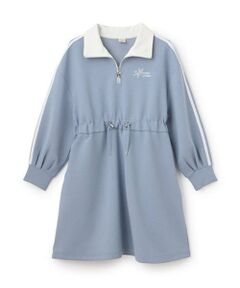 mezzo piano junior / メゾピアノジュニア ミニ丈・ひざ丈ワンピース | ハーフジップサイドラインワンピース