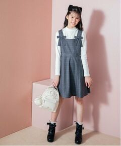 mezzo piano junior / メゾピアノジュニア ミニ丈・ひざ丈ワンピース | ツインリボンジャンパースカート