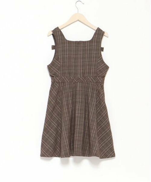 mezzo piano junior / メゾピアノジュニア ミニ丈・ひざ丈ワンピース | ツインリボンジャンパースカート | 詳細7