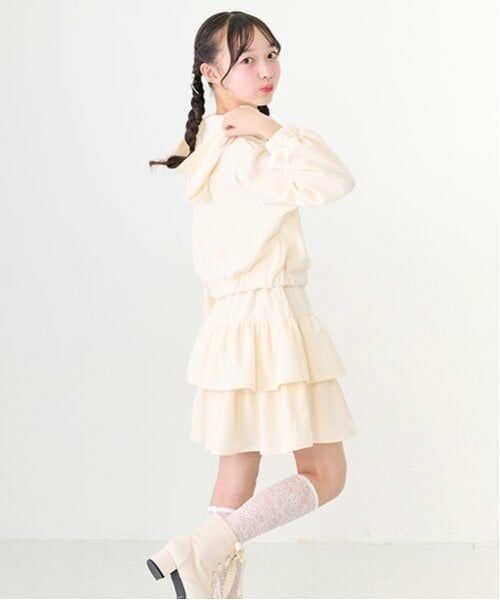 mezzo piano junior / メゾピアノジュニア ショート・ハーフ・半端丈パンツ | リボンジャカードZIPパーカ×スカパンセットアップ | 詳細14