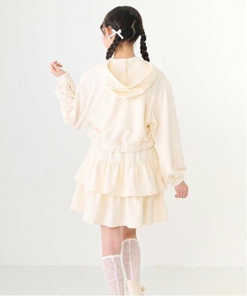 mezzo piano junior / メゾピアノジュニア ショート・ハーフ・半端丈パンツ | リボンジャカードZIPパーカ×スカパンセットアップ | 詳細15