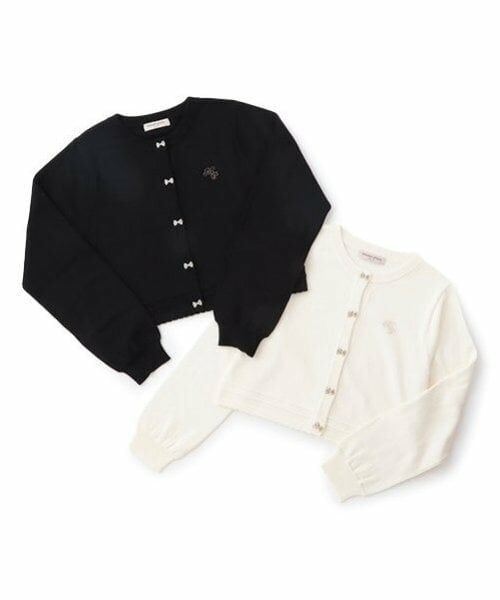 mezzo piano junior / メゾピアノジュニア カーディガン・ボレロ | ショート丈リボンボタンカーディガン | 詳細16