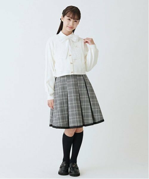 mezzo piano junior / メゾピアノジュニア カーディガン・ボレロ | ショート丈リボンボタンカーディガン | 詳細7