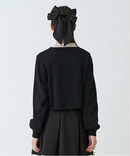 mezzo piano junior / メゾピアノジュニア カーディガン・ボレロ | ショート丈リボンボタンカーディガン | 詳細8